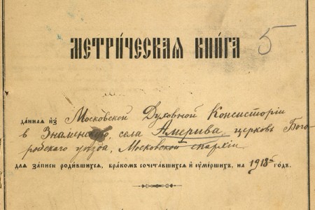 1918. Метрическая книга.
