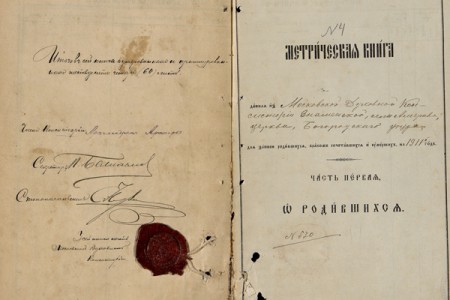 1911. Метрическая книга.